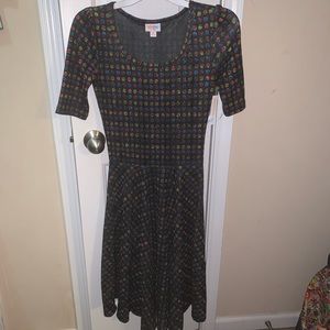 Lularoe polkadot dress nicole black green red